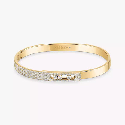 [Blue Tears Jewelry]Move Noa Rose Gold Pavé Diamond Bangle Bracelet