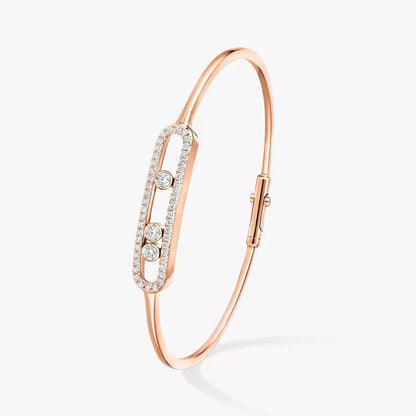 [Blue Tears Jewelry]Move Pavé Diamond Bangle Bracelet M