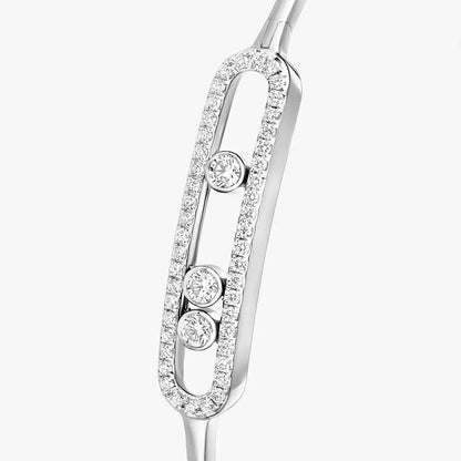 [Blue Tears Jewelry]Move Pavé Diamond Bangle Bracelet M