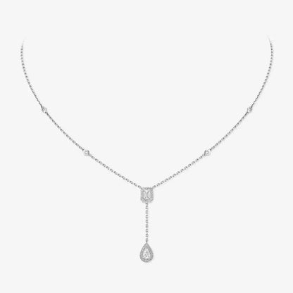 [Blue Tears Jewelry]Gold Diamond Tie Necklace