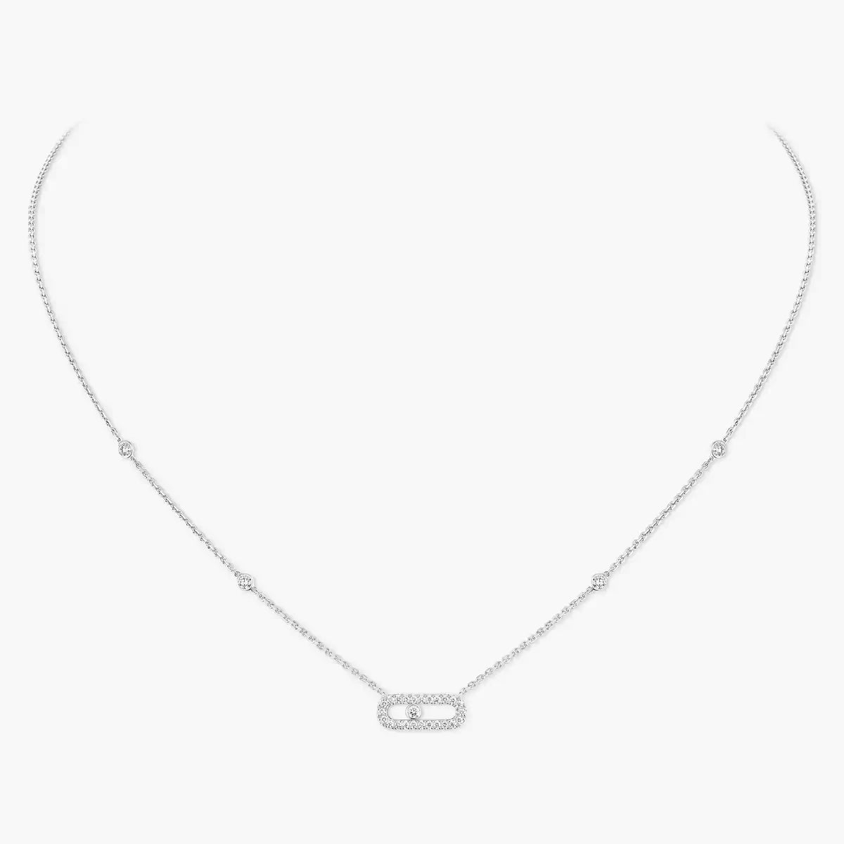[Blue Tears Jewelry]Diamond Necklace Move Uno