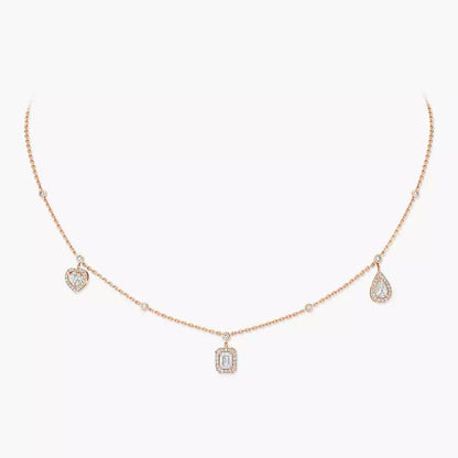 [Blue Tears Jewelry]My Twin Diamond Necklace in Silver
