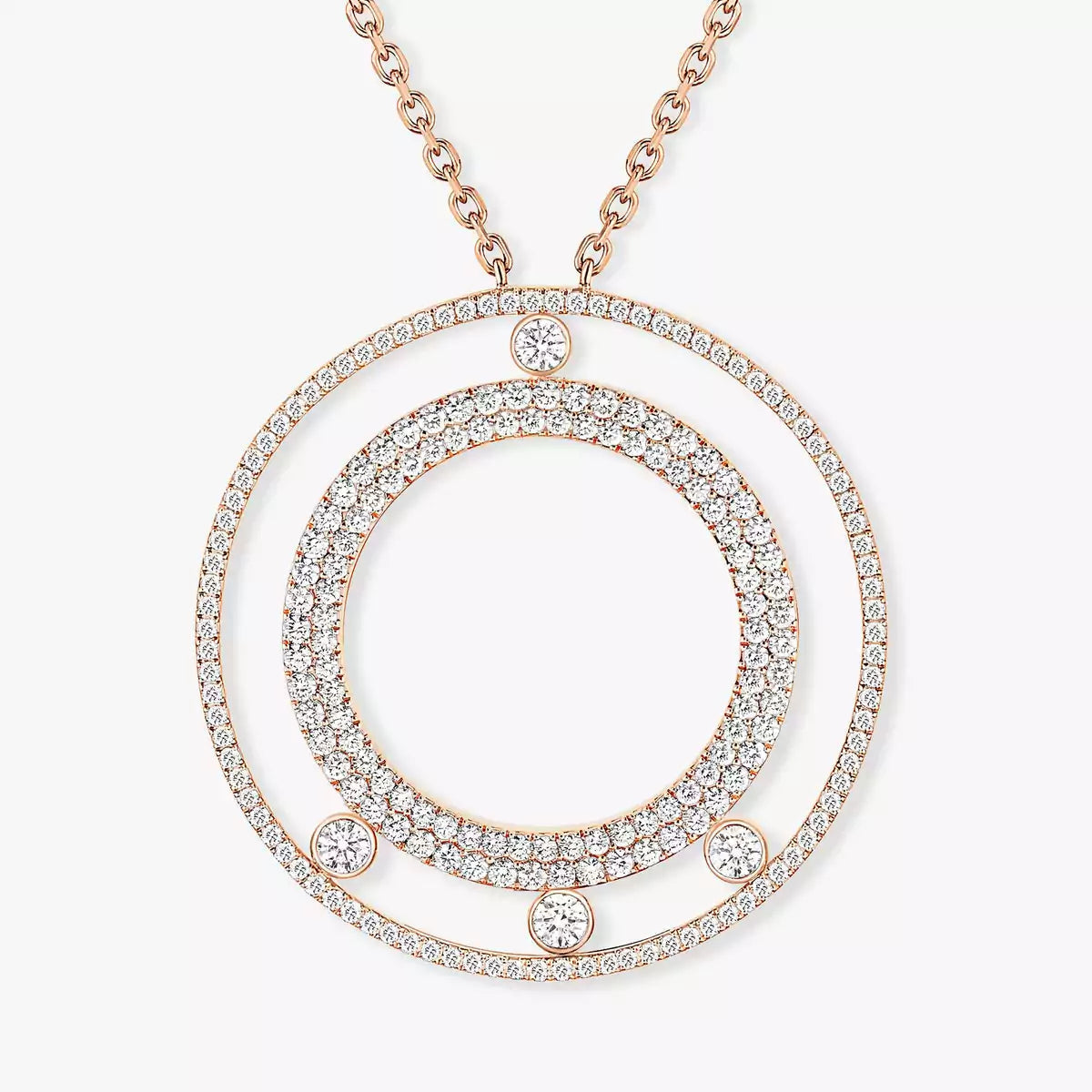 [Blue Tears Jewelry]Move Romane Long Pave_-Set Diamond Necklace