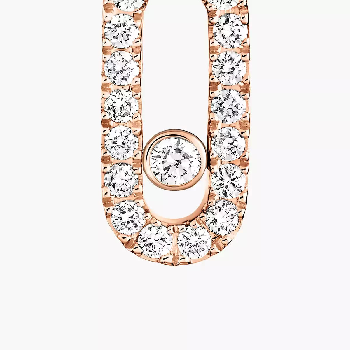 [Blue Tears Jewelry]Move Uno Single Diamond Hoop Earring