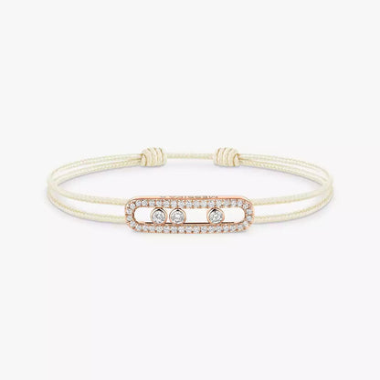[Blue Tears Jewelry]Messika Care(s) pink cord pavé bracelet