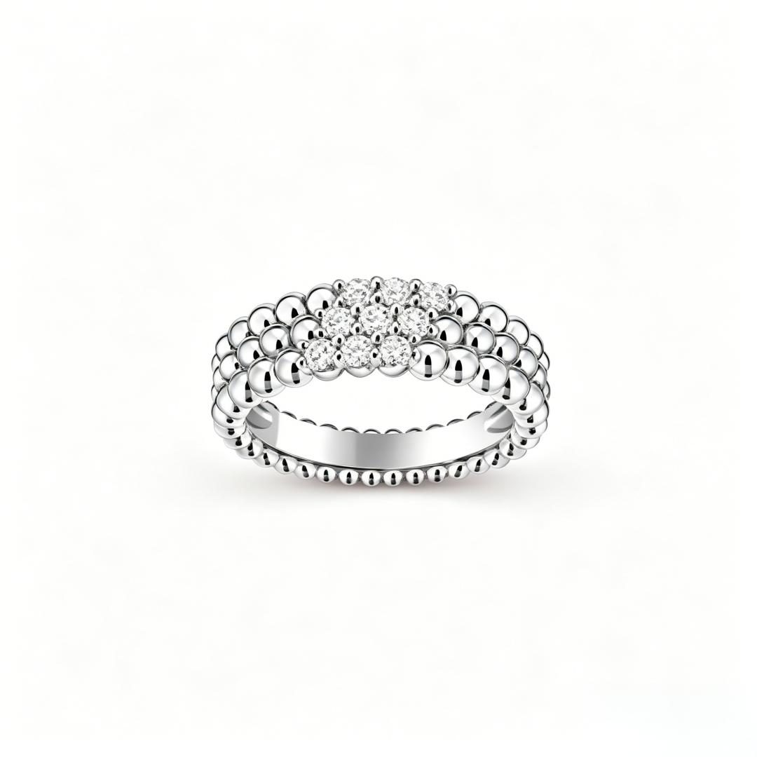 [Blue Tears Jewelry] THREE-ROW DIAMOND RING