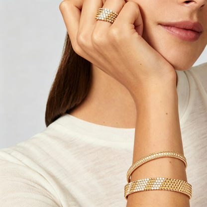 [Blue Tears Jewelry]  FIVE-ROW DIAMOND BRACELET