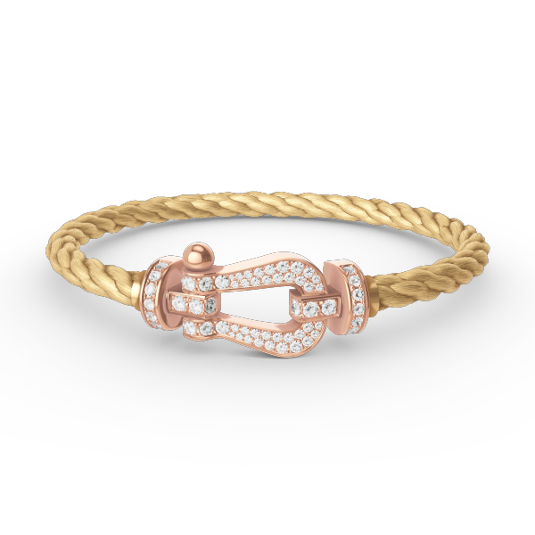 [BLUE TEARS]FORCE LARGE HORSESHOE FULL DIAMOND BRACELET ROSE GOLD