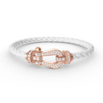 [BLUE TEARS]FORCE LARGE HORSESHOE FULL DIAMOND BRACELET ROSE GOLD
