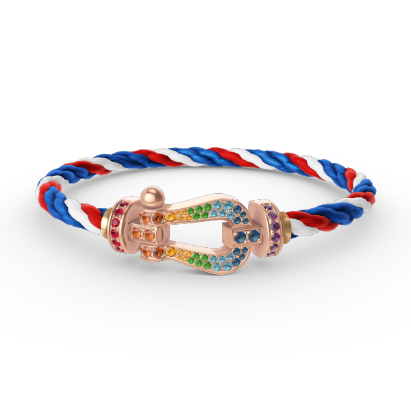 [BLUE TEARS]FORCE LARGE HORSESHOE  COLORED DIAMOND BRACELET ROSE GOLD