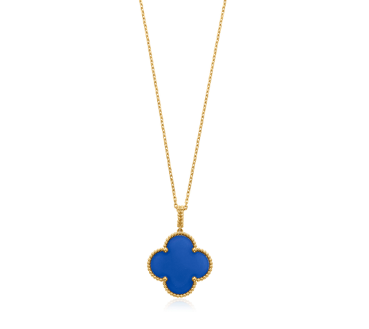 [BLUE TEARS]CLOVER 25MM NECKLACE TURQUOISE ROSE GOLD