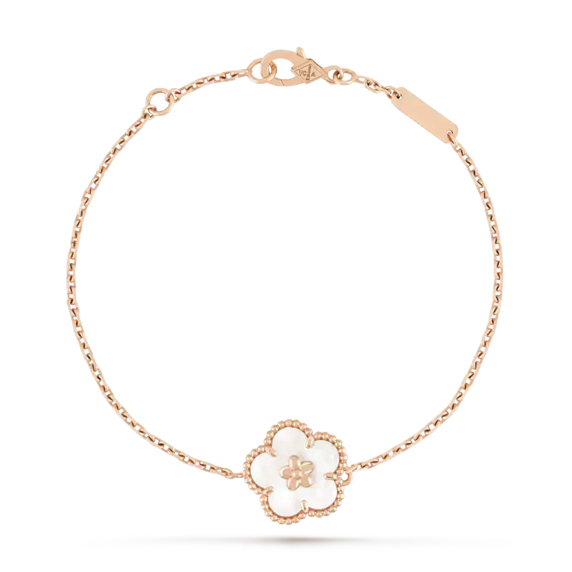 [BLUE TEARS]LUCKY WHITE MOP PLUM BLOSSOM  BRACELET