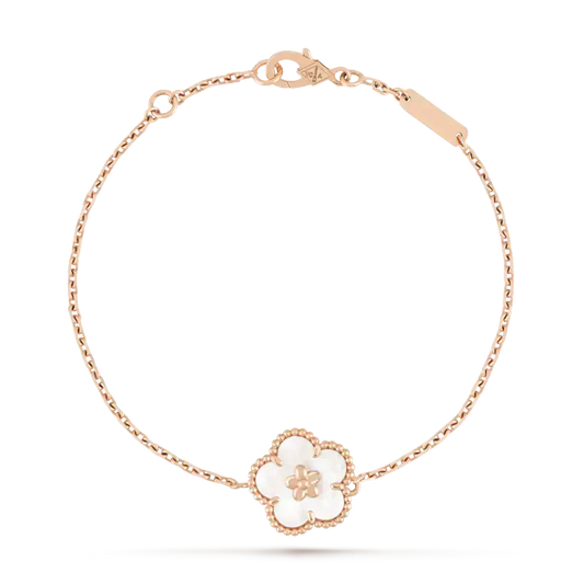 [BLUE TEARS]LUCKY WHITE MOP PLUM BLOSSOM  BRACELET