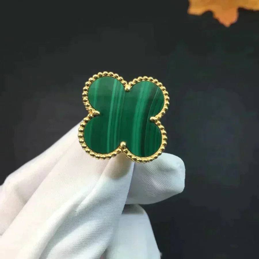 [BLUE TEARS]CLOVER MALACHITE RING