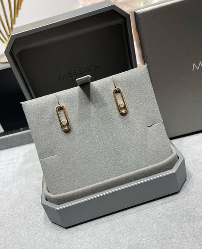 [Blue Tears Jewelry]MOVE UNO SMALL 1 DIAMOND EARRINGS