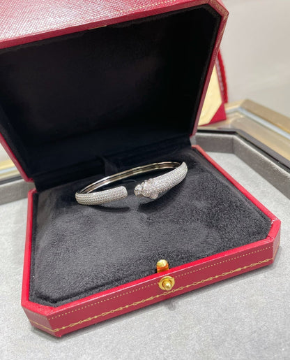 [BLUE TEARS]PANTHERE FULL DIAMOND OPEN BRACELET