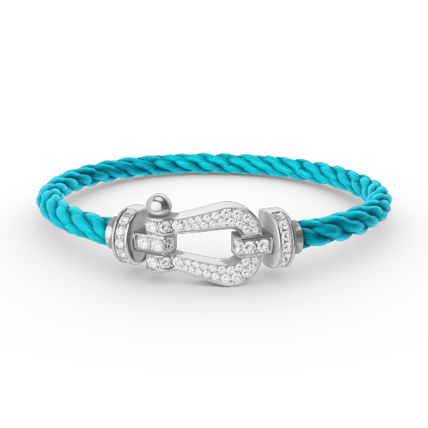 [BLUE TEARS]FORCE LARGE HORSESHOE FULL DIAMOND BRACELET SILVER